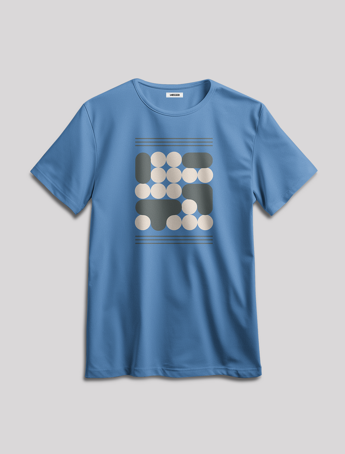 Geometric Grid Abstract Tee