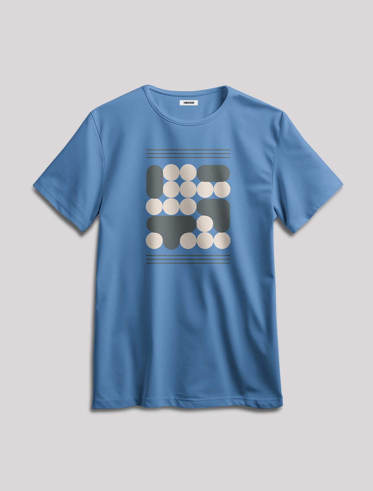 Geometric Grid Abstract Tee