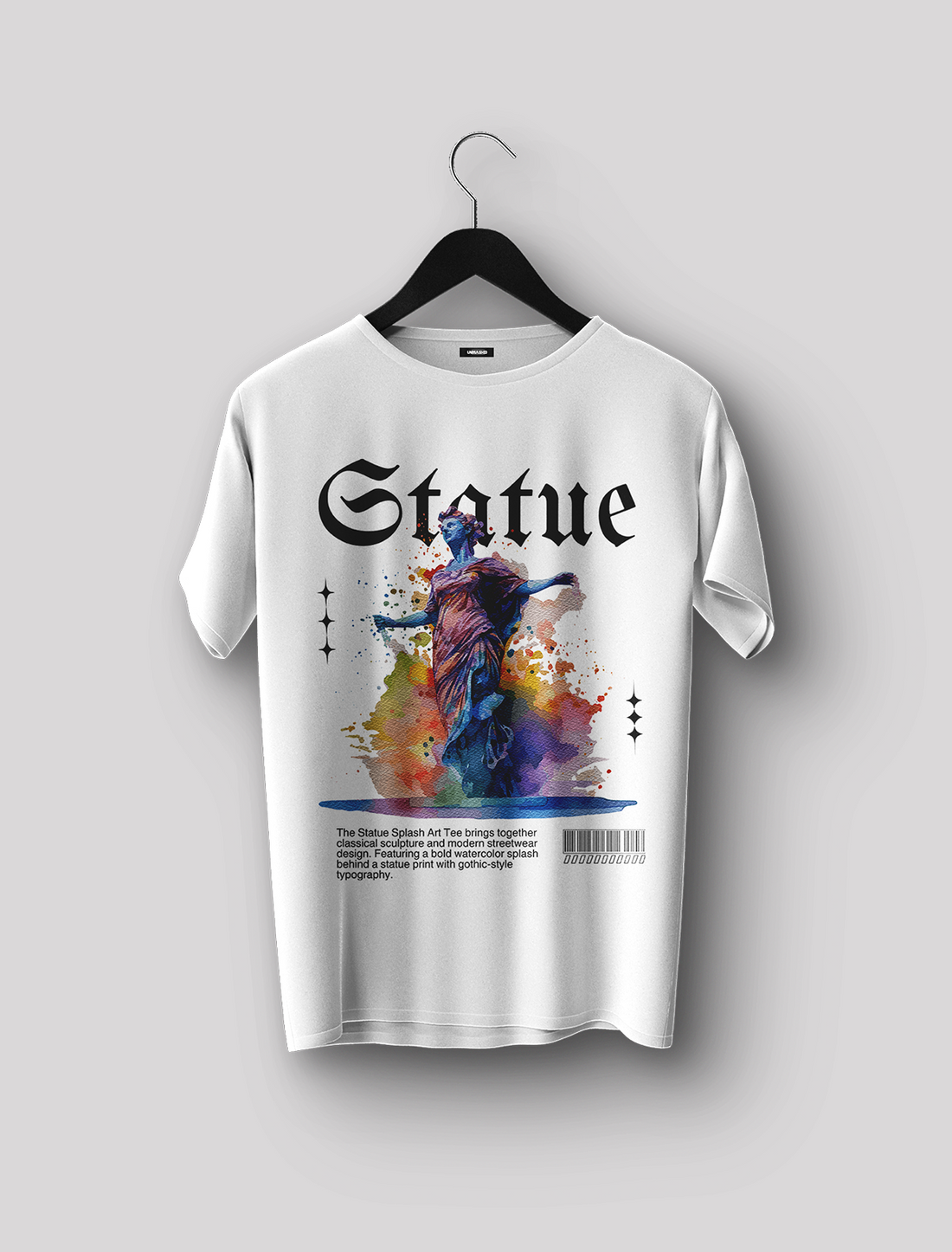 Oversized Statue Splash Art Tee