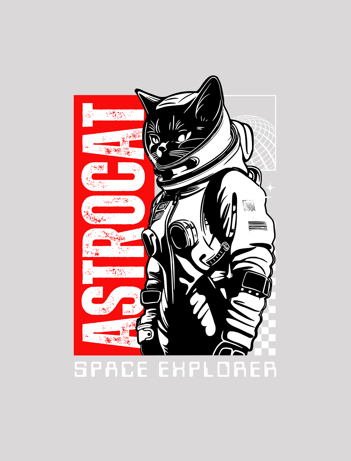 Oversized “Astrocat – Space Explorer” Tee