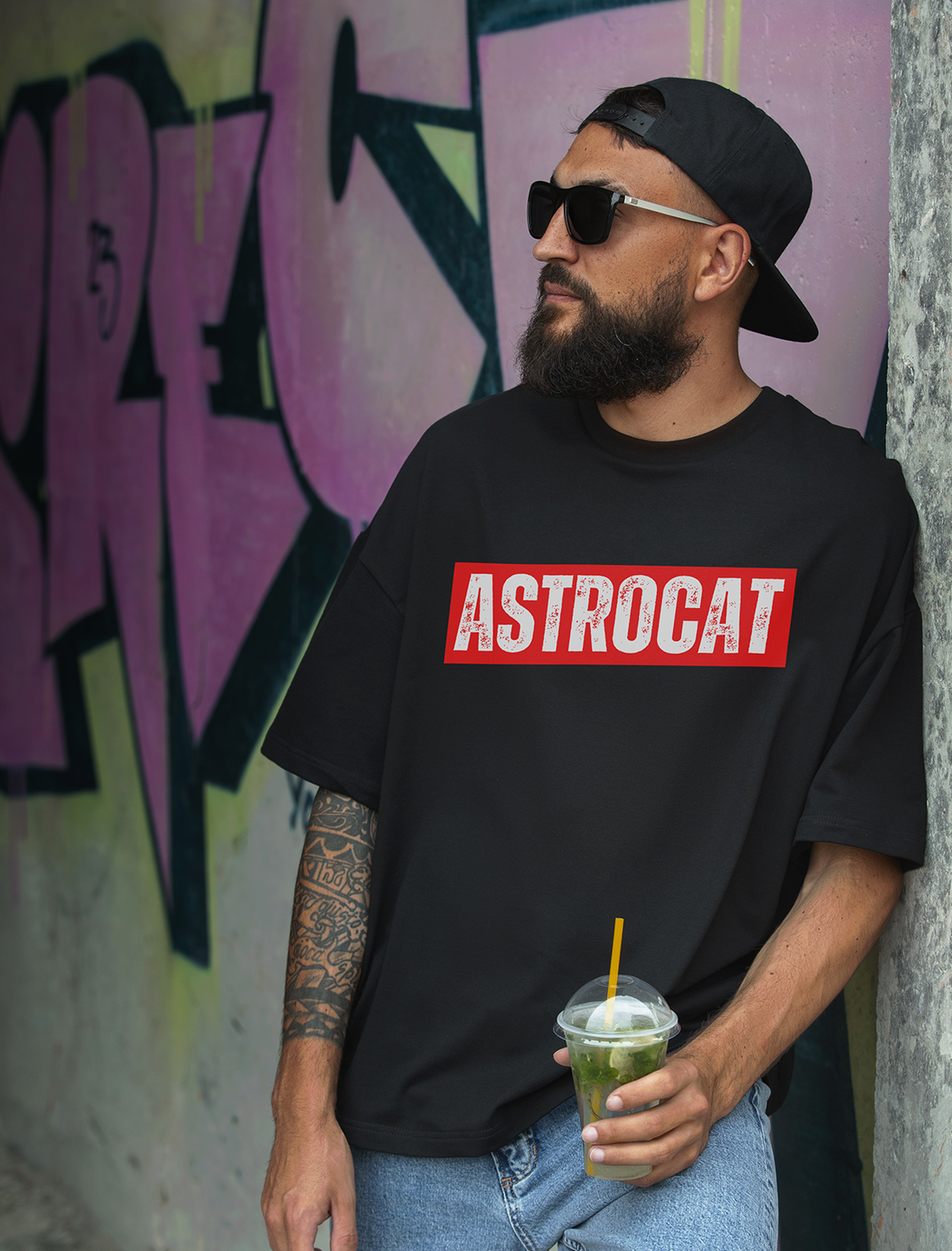 Oversized “Astrocat – Space Explorer” Tee