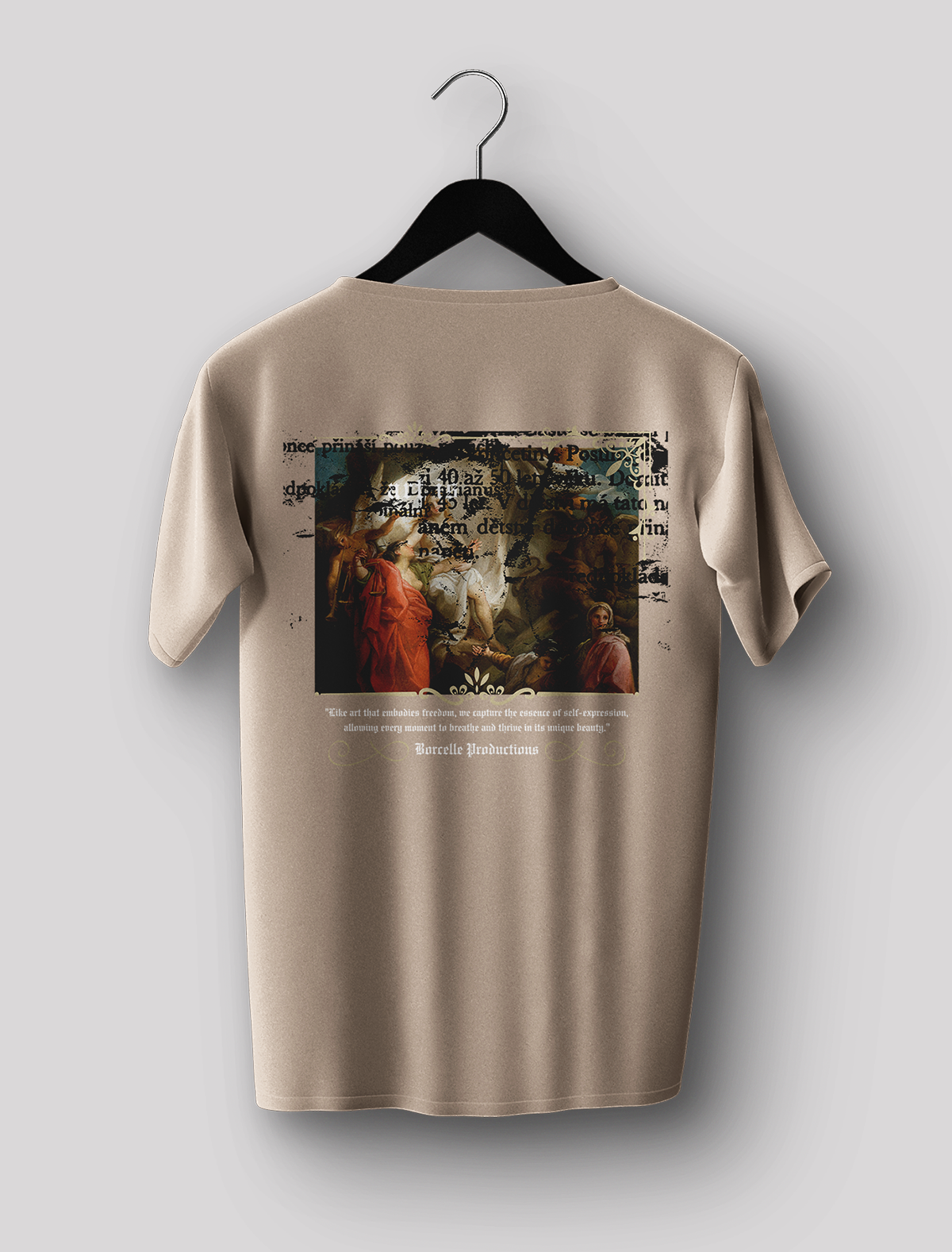Oversized “Freedom” Fine Art Graphic Tee