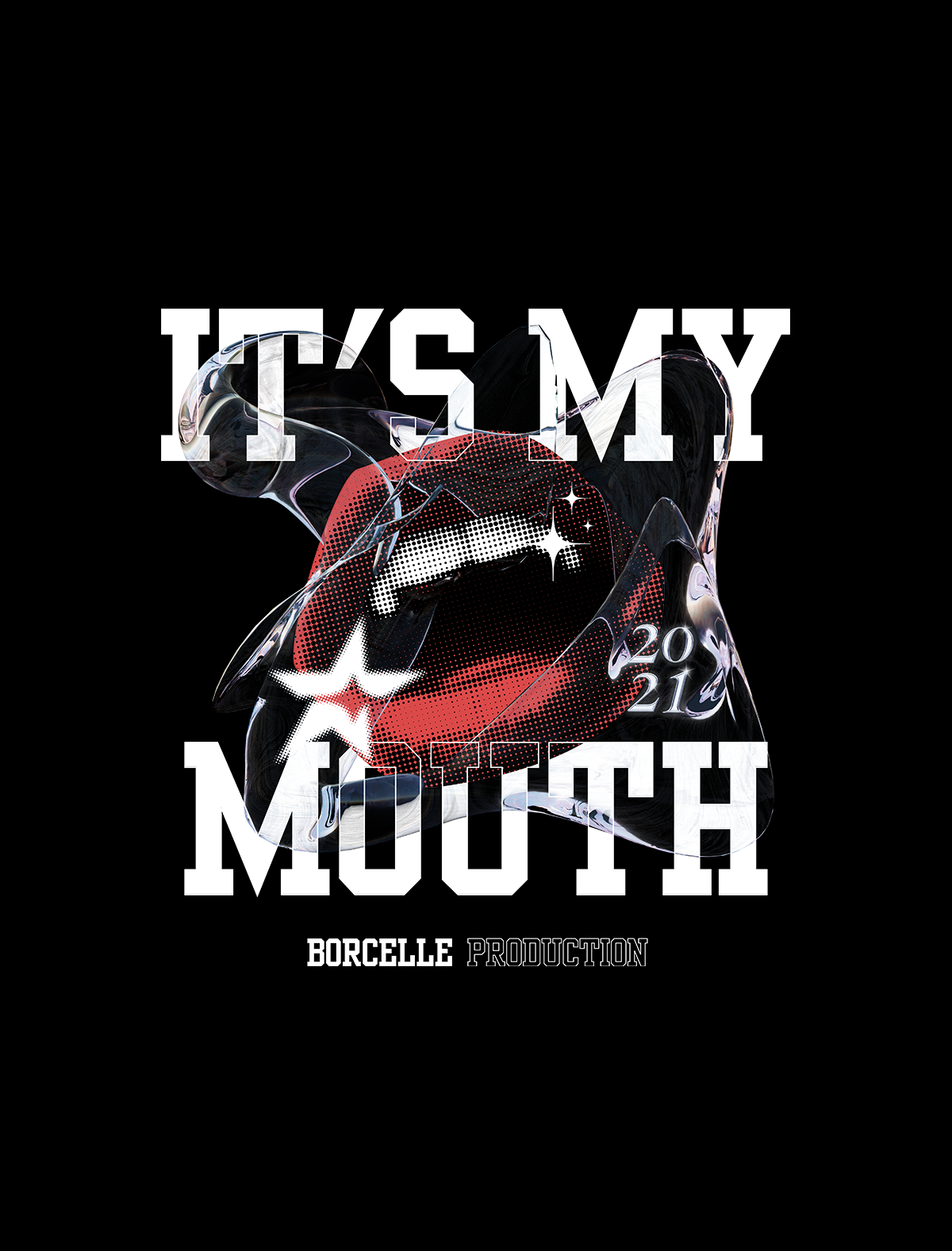 Oversized “It’s My Mouth” Graphic Tee