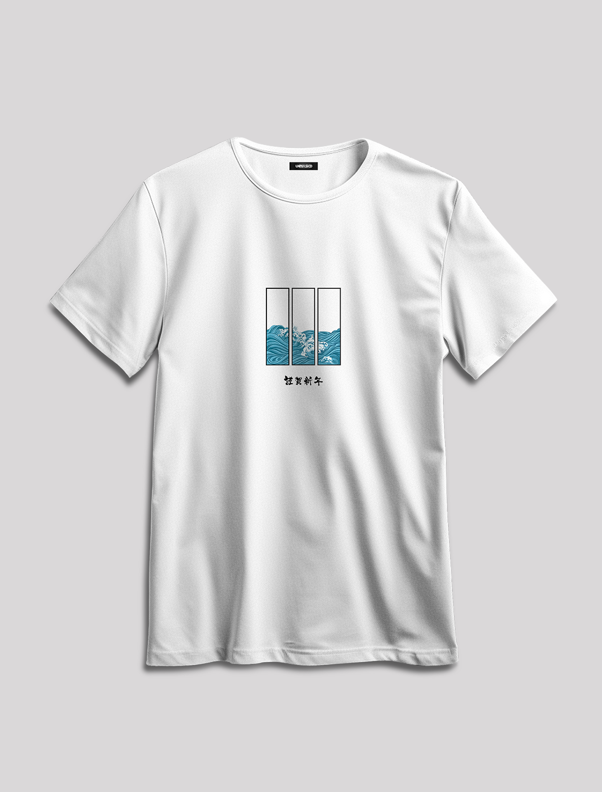 Wave Triptych Minimal Art Tee