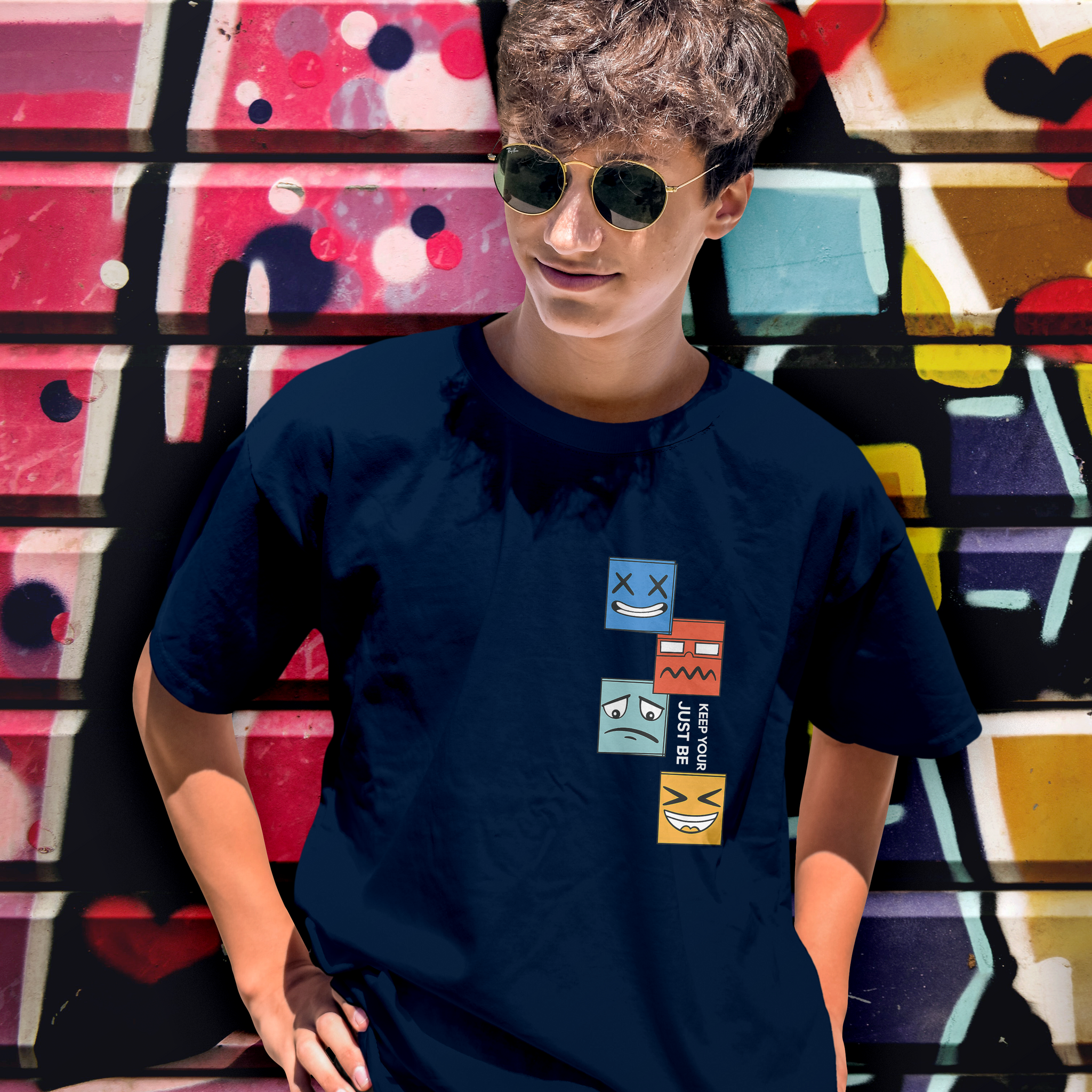 Just Be – Emoji Expression Tee