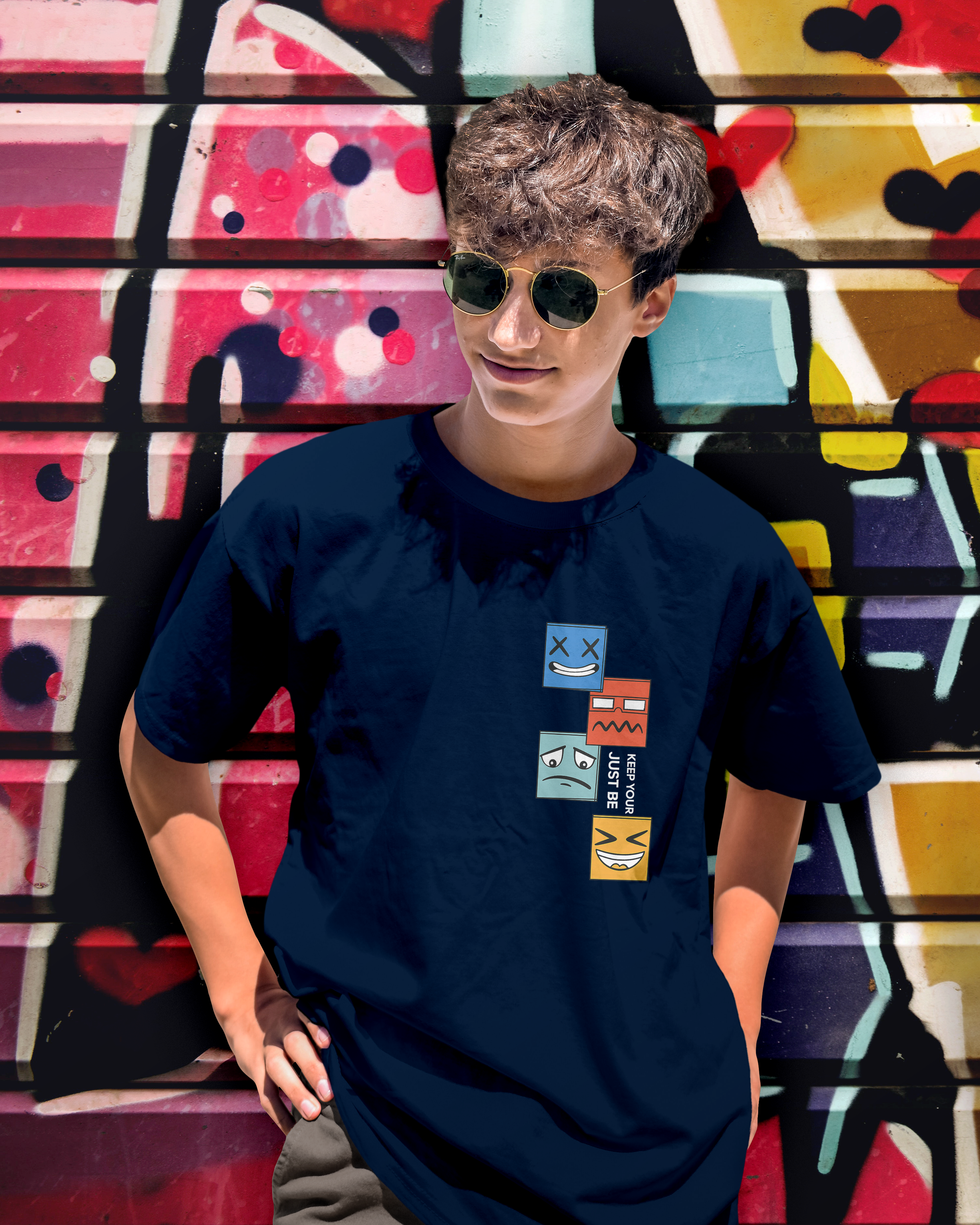 Just Be – Emoji Expression Tee